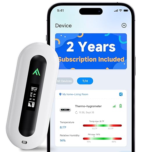 RV Pet Temperature Monitor - 4G Cellular Remote Monitor for Pets & Vacation Home | Instant Power Outage & Temp/Humidity Alerts | House, Server Room & RV Safety | Includes 2 Years of Service