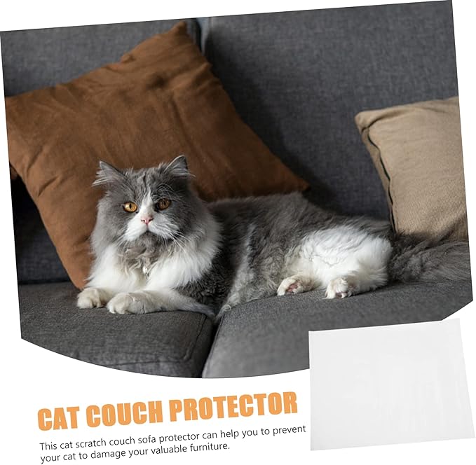 MERRYHAPY 5pcs Cat Scratch Furniture Protectors -Scratch Patches for Sofas Chairs and Beds Flexible Cat Couch Protector Stickers Fit