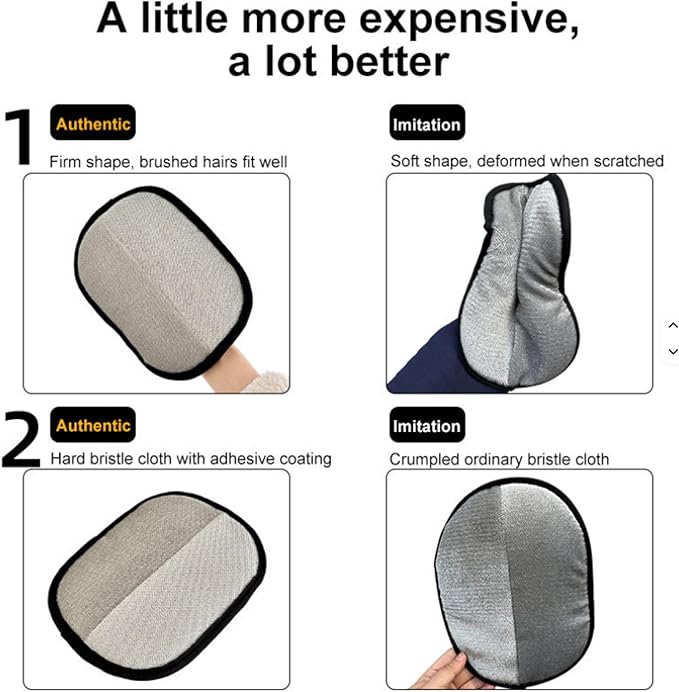 Pet Hair Removal Glove for Cats & Dogs, Upgraded Electrostatic Pet Hair Glove, Reusable Magic Brush Pet Hair Remover Tool for Laundry, Couch, Carpet, Car Seat.