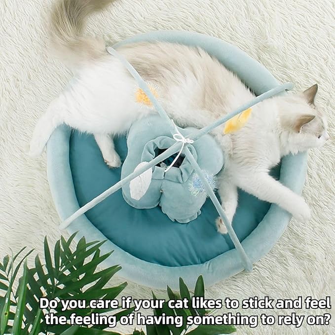 Cat Bed, Cat Tent Dog Bed for Indoor Cats Soft Breathable Available for All Seasons, Washable Pet Bed for Puppy and Cats with Non-Slip Bottom, Cute Cat Bed Easy Assemble (Pink,Small)