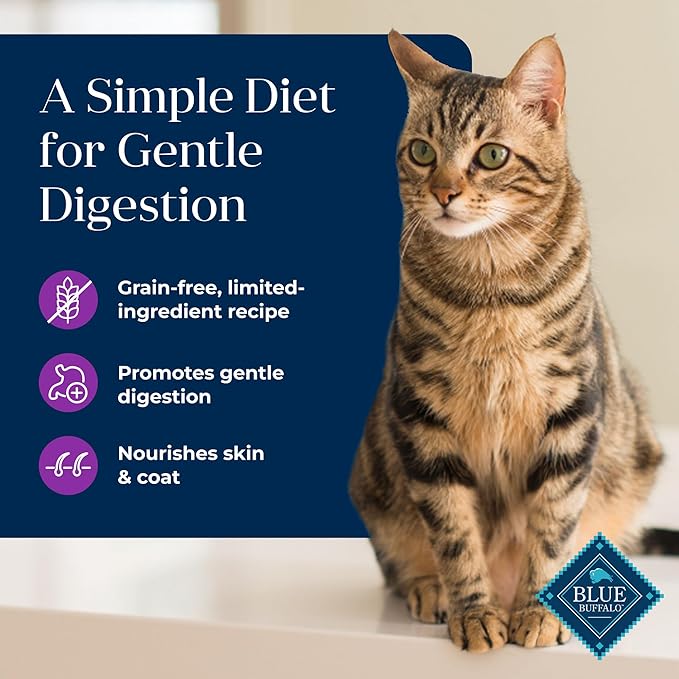 Blue Buffalo Basics Grain-Free, Turkey, Adult Wet Cat Food, 3 oz., Count of 24