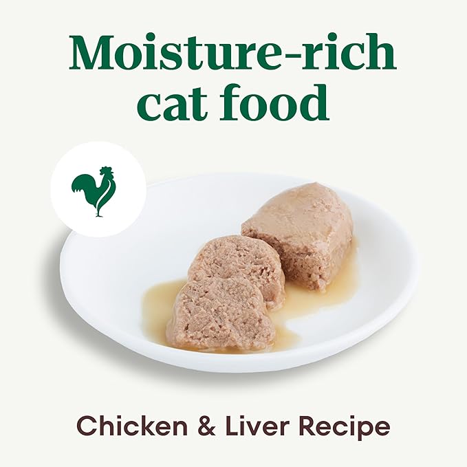 Nutro Perfect Portions Wet Cat Food Pate Chicken & Liver Recipe, Grain Free Wet Cat Food, 2.64 oz. Twin-Pack Trays (24 Count, Pack of 1)