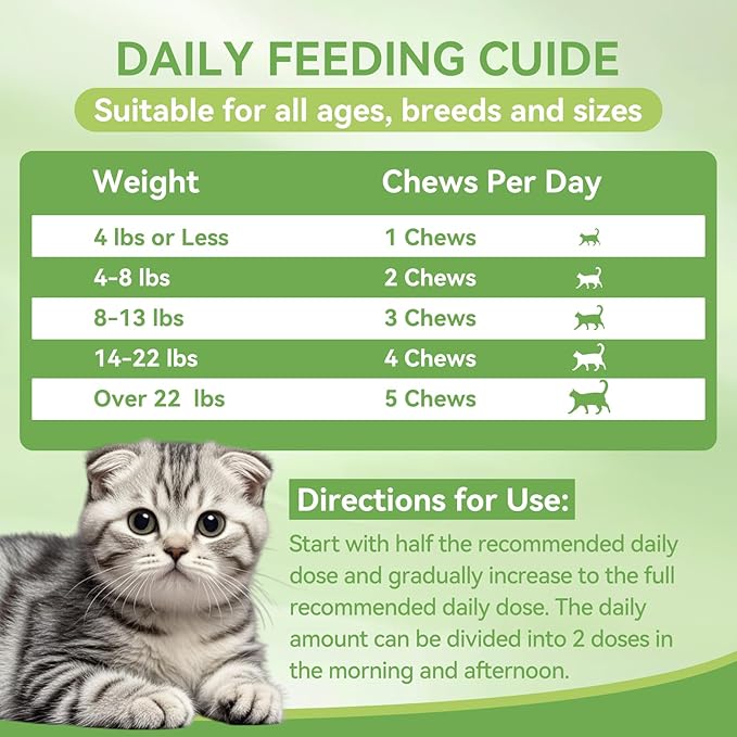Cat Flea and Tick Chewables for Cats 230Ct, Natural Support Supplement, Flea Supplement for Cats, Flea and Tick Chews for Cats Kitten, All Breeds & Sizes, Digestive Health
