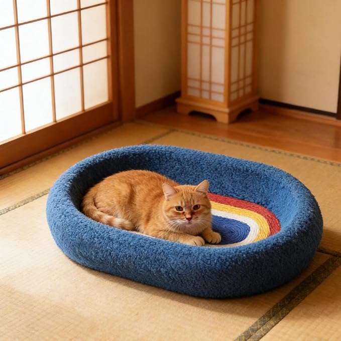 Cat Scratcher Bed Scratching Pad Multifunctional Resting Soft Saving Space Cozy Puppy Breathable Cat Nest Furniture Protector
