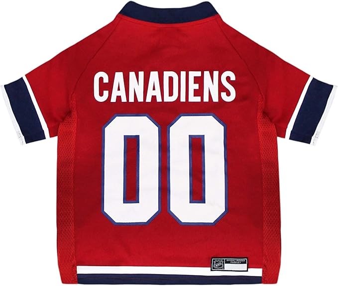 NHL Montreal Canadiens Jersey for Dogs & Cats, X-Small. - Let Your Pet Be A Real NHL Fan!