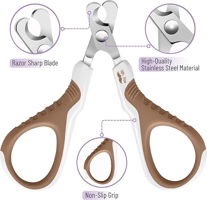 Mr. Pen- Cat Nail Clipper, Stainless Steel, Professional Sharp Cat Claw Trimmer for Small and Medium Cats, Pet Nail Clipper with Sturdy Non Slip Handle