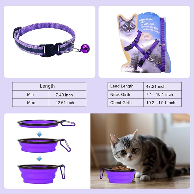 Soft-Sided Cat Carrier with Litter Box for Traveling & Camping, Pet Bag Fit 20lbs Pets,17.7' * 11.8 * 11.8 inches Cat Travel Carrier, Purple