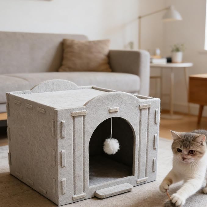 Generic Cat Scratcher Cats Scratching Board Thickened Multipurpose Decor Cat Lounge Bed Furniture Protector for Resting Indoor Kitten, Square