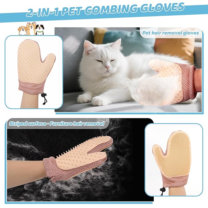 Pet Steam Brush Dog Cat 2026 New Grooming Comb for Shedding, Floating Hair, Smooth & Detangling, Gentle Cool Mist Softens Hair Reduces Static Helps Pets Who Dislike Bathing,Includes Waterless Shampoo
