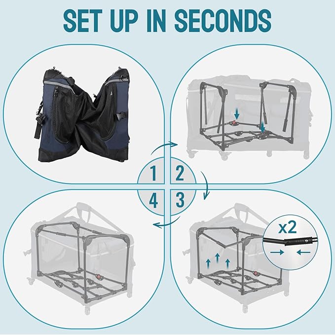 PEGIC 24‑inch Rolling Cat Carrier with Pull Strap: Spacious Travel Solution for Large Cats & Two Kittens, Reinforced Non‑Sagging Base for Car Rides & Vet Visits