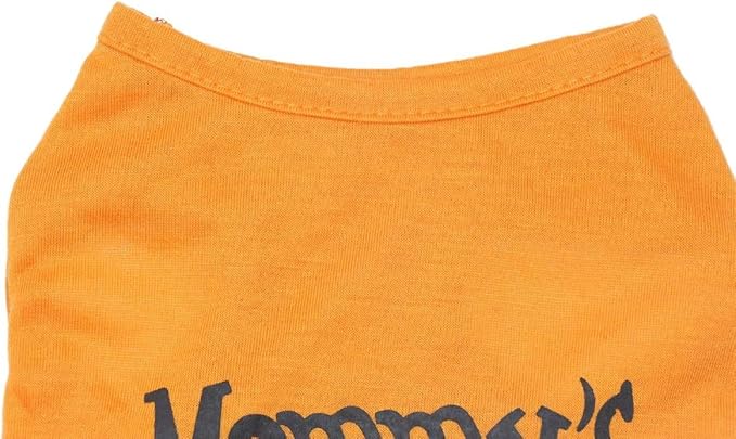 Oasis Plus Mommy's Boy Orange Pet T-Shirt Vest Outfits Clothes for X-Large Female Male Dog Cat Rabbit