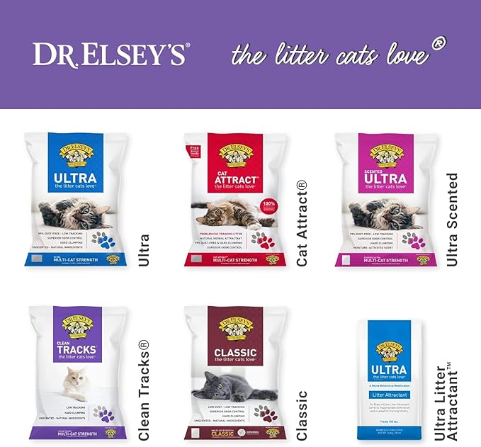 Dr. Elsey's Clean Tracks Clumping Clay Cat Litter, 20 lbs.