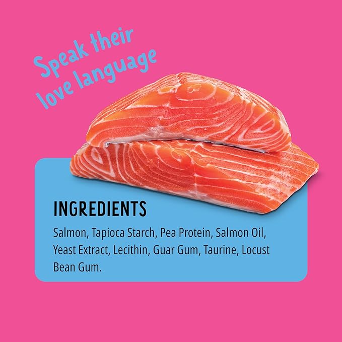 Bonkers Licky Tubes Salmon Flavored Wet Lickable Treats for Cats, 4 Pack (Pack of 15)