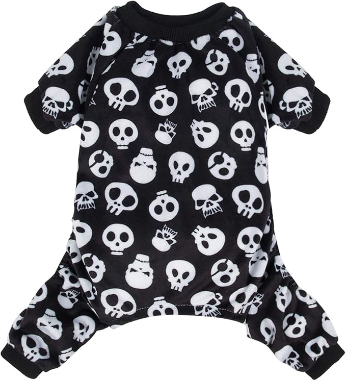 CuteBone Dog Halloween Pajamas Puppy Onesies Small Dogs Soft Pjs Coat Cat Apparel Comfy Pet Christmas Clothes Outfit Doggie Bodysuit P11XS