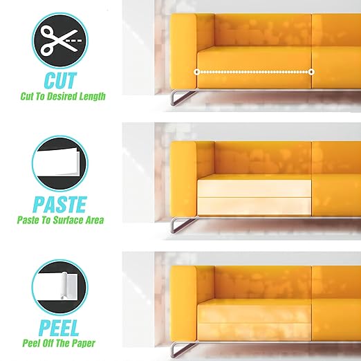 Polarduck Anti Cat Scratch Tape, 2.5 inches x 15 Yards Cat Training Tape, 100% Transparent Clear Double Sided Cat Scratch Deterrent Tape, Furniture Protector for Couch, Carpet, Doors, Pet & Kid Safe