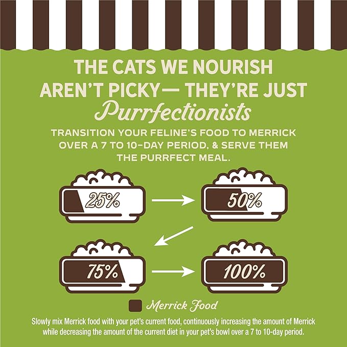 Merrick Purrfect Bistro Grain Free Premium Soft Canned Pate Adult Wet Cat Food, High Protein Turkey Recipe - (Pack of 24) 3 oz. Cans