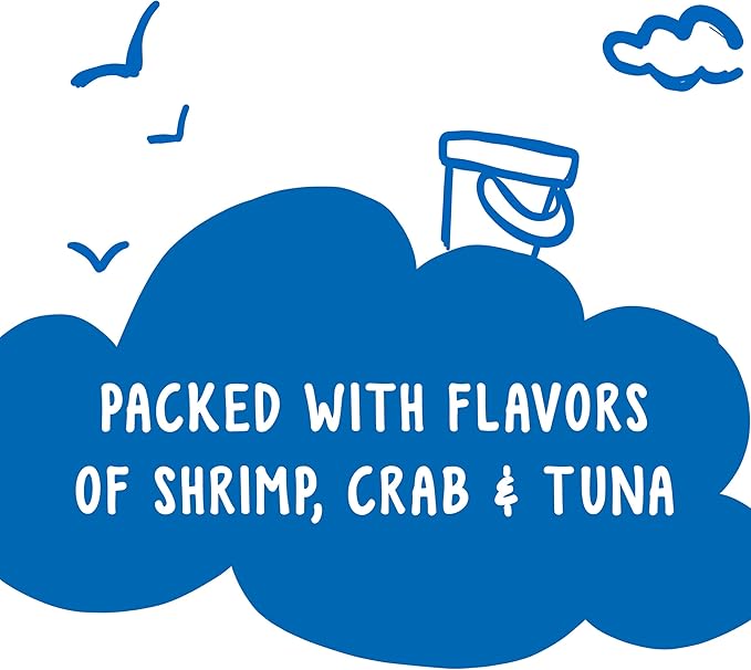 Friskies Party Mix Cat Treats, Beachside Crunch, Shrimp, Crab & Tuna Flavors, 6-Ounce Pouch, Pack of 7
