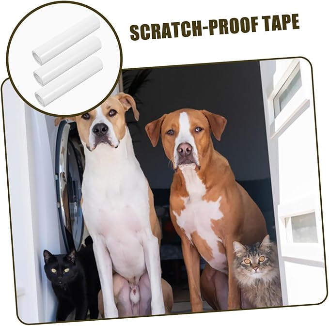 3pcs Furniture Scratch Tape Cat Dog Protector Non Adhesive Tape for Door Window Bed Couch