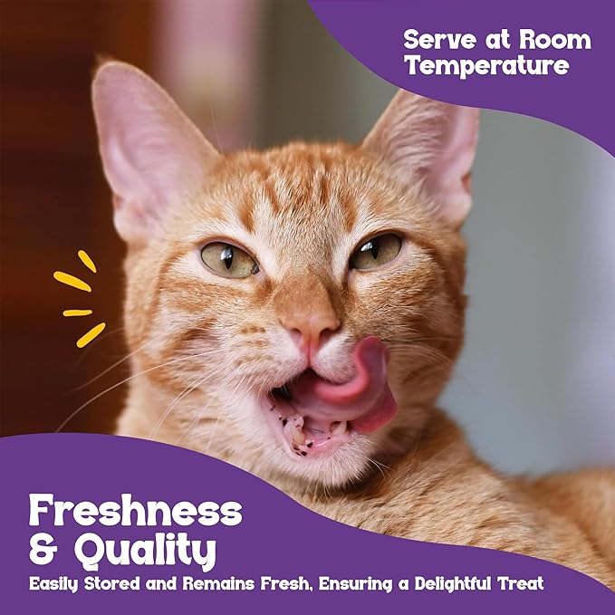 Beefeaters wet cat treats lickable 48 Count Puree Variety Pack - Salmon Tuna Chicken for Hydration & Training, Grain Free Taurine Enriched High Moisture, lickable cat treats squeeze up for Picky Eater