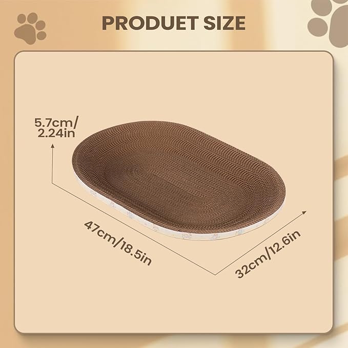 Cat Cardboard Scratcher - Funny Corrugated Furniture Protector,Cat Scratcher Bed Pet Supplies - for Small Large Kitten Play Sleep Outdoor Home Living Room Bedroom Floor