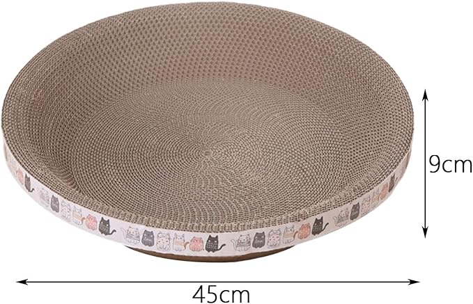 er Cardboard, Pad Bowl Nest for Indoor Cats Grind Claw, ing Board Corrugated Lounge Cat Beds Furniture Protector, L