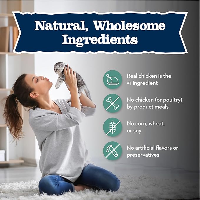 Blue Buffalo Baby Blue Natural Grain-Free Dry Food for Kittens, Healthy Growth Formula with DHA, High-Protein Savory Chicken Recipe, 4.5-lb Bag