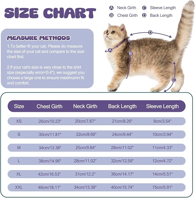 Cat Pajamas for Cats Only, Sticky Hair Cat Clothes, Sphynx Hairless Cats Sweater, Recovery Suit After Surgery, Prevent Lost Hair Kitten Onesie Shirts Costumes Outfits for Pet