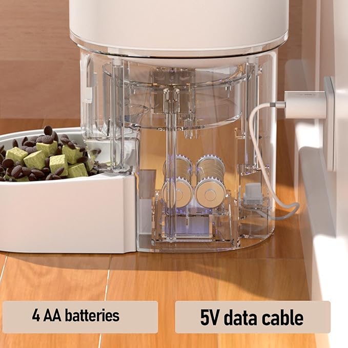 Automatic Cat Feeder Water Fountain Smart WiFi Pet Feeder and Water Dispenser with Remote Control APP for Cats and Dogs