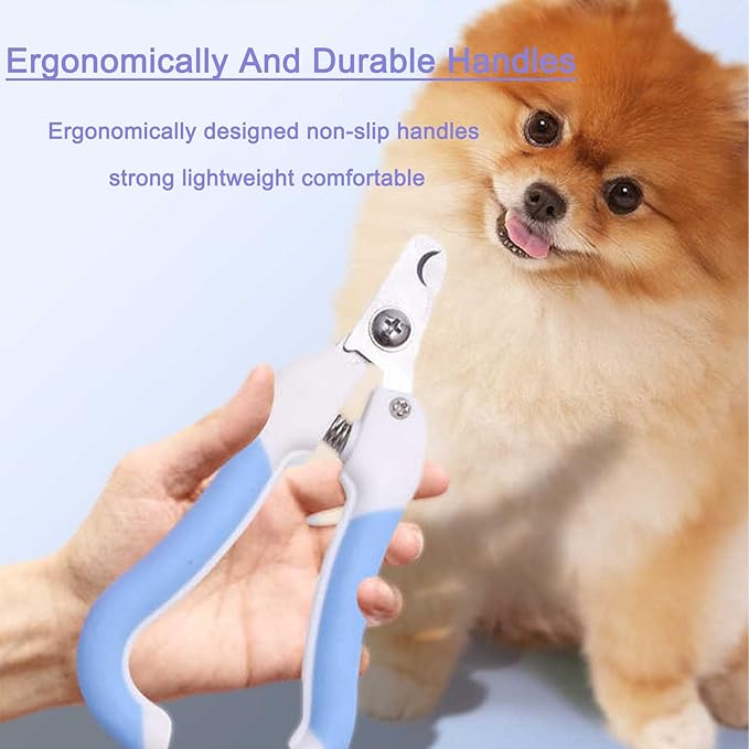 Pets Nail Clippers and Trimmers-with Safety Guard to Avoid Overcutting, Free Nail File, Razor Sharp Blade-Professional Grooming Tool for Pets,Suit for Dogs and Cats