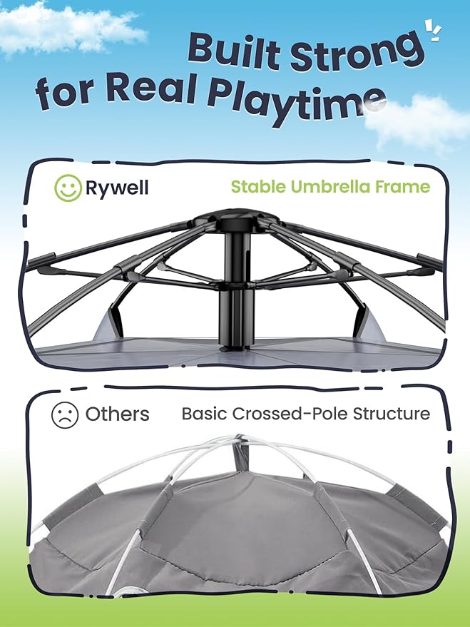 Catio Outdoor Cat Enclosure, Rywell 55” Extra Large Catio Pop Up Indoor Outdoor, Portable Cat Playpen Weatherproof with Removable Sunshade, Easy Setup Pet Enclosure for Cats Dogs
