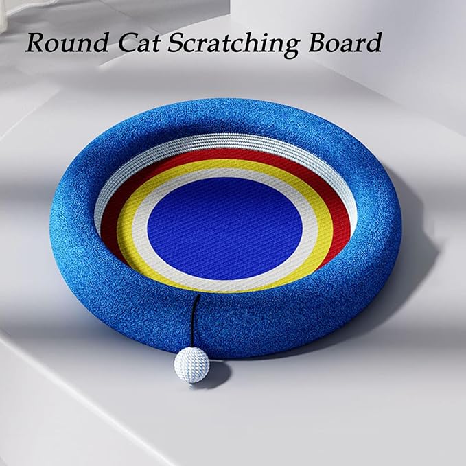 Cat Scratching Pad - Sisal Interactive Toys Bed | Kitten Scratch Mat Furniture Protector - for Small Large Breed Balcony Living Room Bedroom Home Travel Indoor Daily All-Season