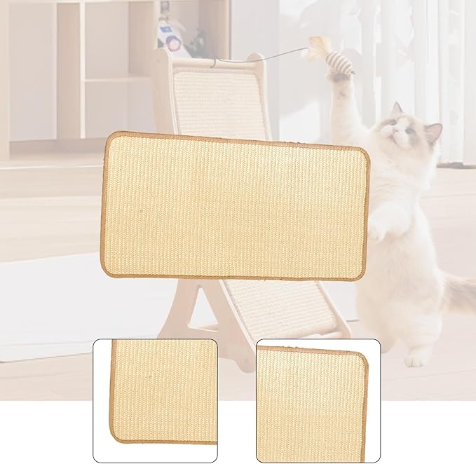 Cat Scratcher Bed Cat Scratching Board Exercise Tower Furniture Protector Interactive Wooden Frame Construction Suitable for Indoor Kitten Playing and, Replacement pad