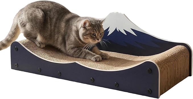Cat Scratcher Bed Wear-Resistant Large Cats Scratching Bed Sofa Long Lasting Scartching Pads for Indoor Cats, Furniture Protector,Dual-Purpose-Scratch Claws and Sleep,The Shape of Mountains