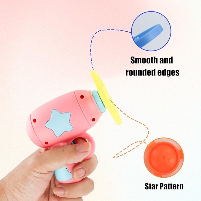 Andiker 12 PCS Cat Fetch Toy Refills, Colorful Interactive Kitten Toy with Plastic Flying Propellers for Cat Enrichment, Flying Saucer Toy for Cats for Training and Chasing (12 pcs)