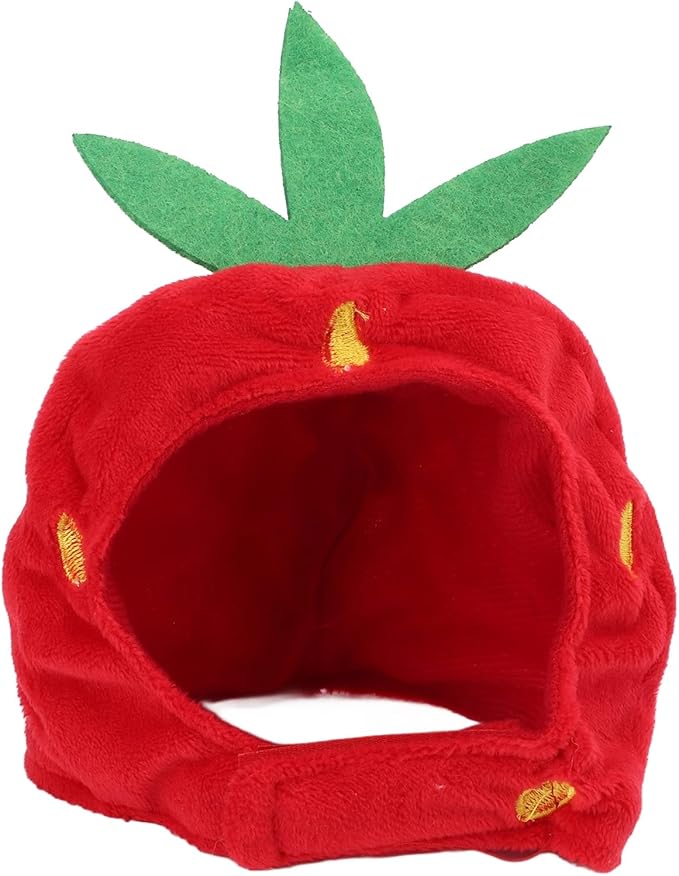 Pet Costume Hat, Cute Cat Hat, Strawberry Pet Hat, Strawberry Cat Hat Adjustable Comfortable Pet Costume Decoration Headgear