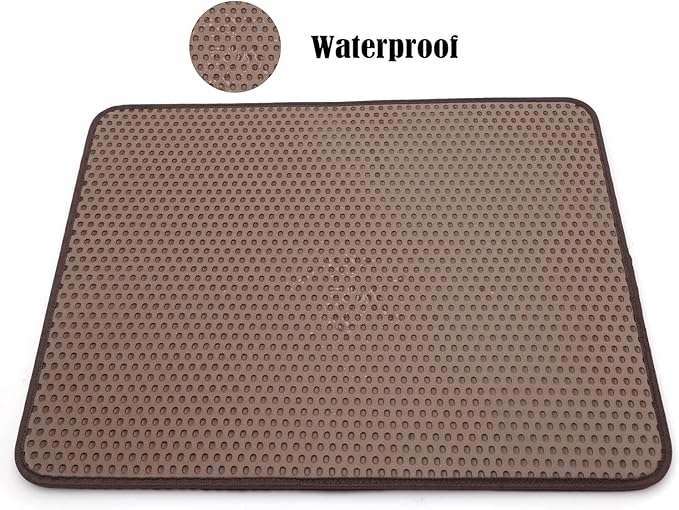 XKMT- Animal Pet Supplies Cats Litter & Housebreaking 58X43 Brown Cat litter Mat Double Layer Pad Trapper Folding Pad EVA Foam Rubber
