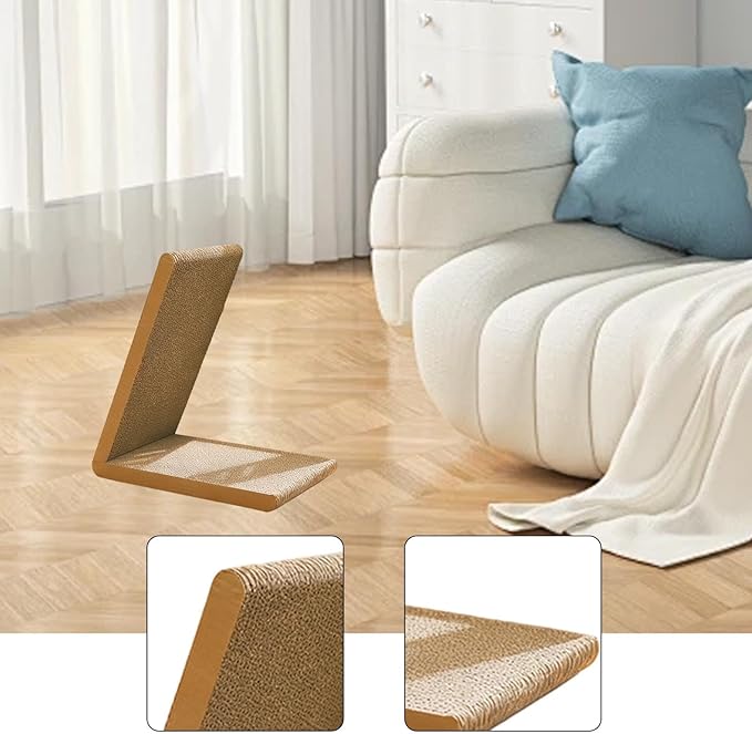 Gralara Cat Scratcher Bed Scratch Pad for Indoor Corrugated Cardboard Pet Supplies Furniture Protector for Kitty Playing Scratching, Replacement core
