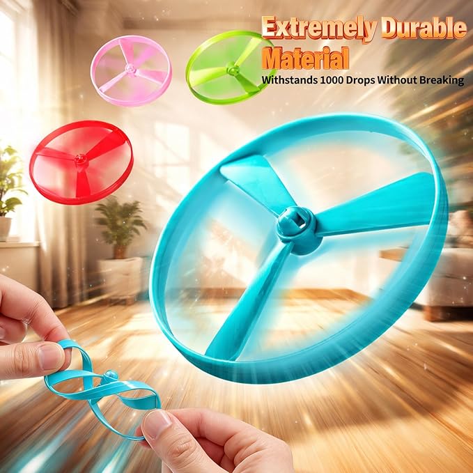 BABORUI Cat Toy Disc, 8Pcs Interactive Cat Fetch Toy Flying Discs, Flying Enrichment Toys for Indoor Bored Kittens & Adult Cats (8Pcs)