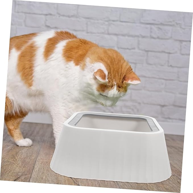 BESPORTBLE Floating Pet Water Bowl Splash Design for Cats and Small Dogs Material Easy Pet Feeder Prevents Spills and Keeps Area Tidy for Home Use