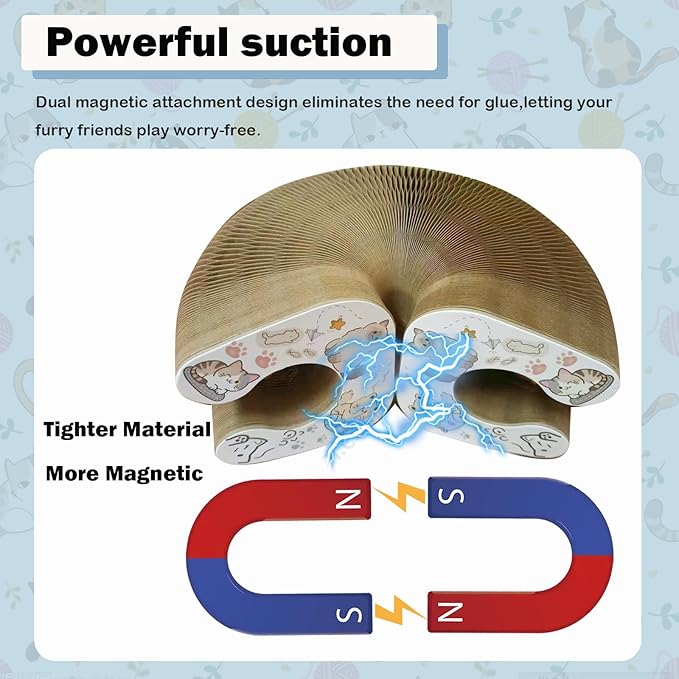 Magic Organ Cat Scratch Toy Kitty Kurlz Cat Toys with Bell and Catnip Balls Cat Puzzle Toy Foldable and Changeable Shape Cat Toy Accordion Ultimate Interactive Kitten Toys for Indoor Cats