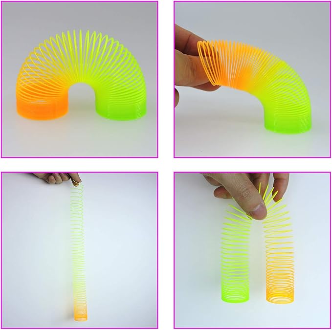 Andiker Cat Spiral Spring, 3 pcs Long Cat Creative Toy Interactive cat Toy Durable Heavy Plastic Spring Colorful Springs Cat Toy for Swatting, Biting, Hunting, and Active Healthy Play (3pc)