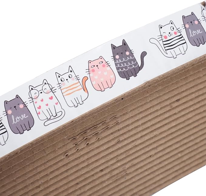 Naroote Cat Scratcher, Cat Couch Protector Cat Scratch Pad Scratch Corrugated Cardboard Cat Scratch Bed Lounge Cat Scratching Board for Indoor Cats Protecting Furniture Sofa