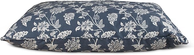 Fringe Studio INDIENNE Coastal Blue 36" W x 27" D Large Pillow Pet Bed, 100% Cotton Canvas Reversible Cover, Machine Washable, PetShop Collection (225021)