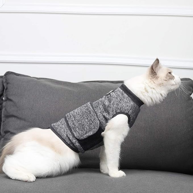 Coppthinktu Cat Anxiety Jacket - Calming Solution Shirt for Cat, Anti-Anxiety Wrap - Vet Recommended for Fireworks, Travel & Separation
