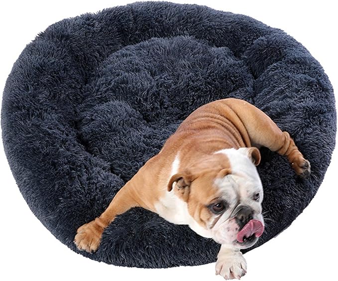 Thereisno Soft Handmade Pet Bed for Cat or Small Dog Detachable Round Bed for Fall Winter Indoor Sleeping Furniture Cat Bed