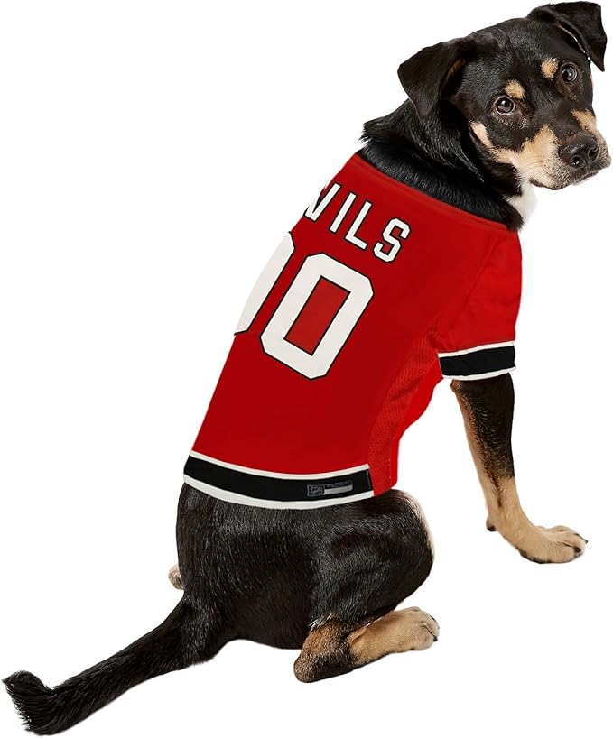 Pets First NHL New Jersey Devils Jersey for Dogs & Cats, Small. - Let Your Pet Be A Real NHL Fan!