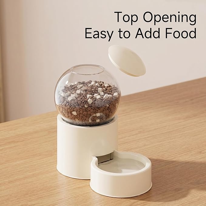 CAQ Cat Water Dispenser Automatic Pet Water Dispenser 1000 ml PP Material Cat Food and Water Dispenser Set for Cats Dogs, Blue