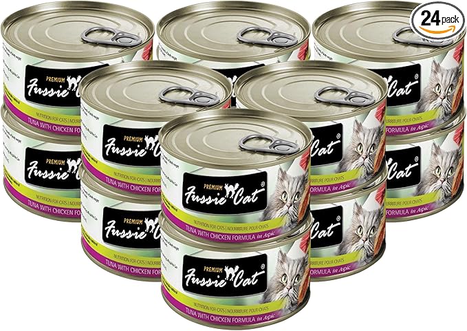Fussie Cat Premium Tuna with Chicken (24/5.5oz Cans)