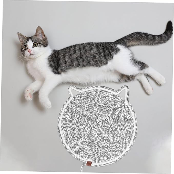 VANZACK Slip Cat Scratcher Pad Durable Scratching Mat for Indoor Cats Versatile Cat and Bed Nonslip Design for Claw Health Cute Cat Furniture Protector