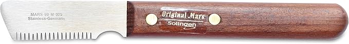 Mars Coat King Professional Dog Stripping Knife Grooming Tool, Coarse Slant Tooth with Tapered Edge, Right-Handed